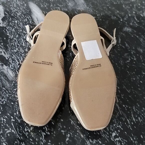 BRAND NEW REPORT MIKKI Elegant CREAM and GOLD  WOMENS SLINGBACK FLAT SHO… - Picture 14 of 16